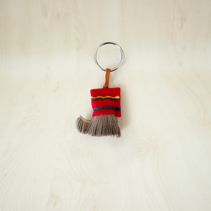 Katvela Sami reindeer fur key ring