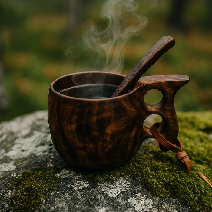Kirjalaon small wooden spoon of birch burl