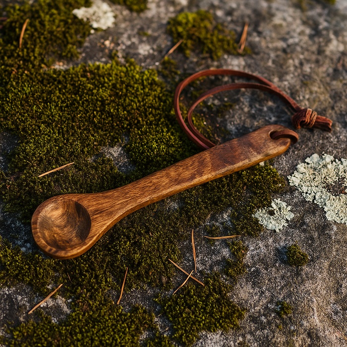 Kirjalaon small wooden spoon of birch burl