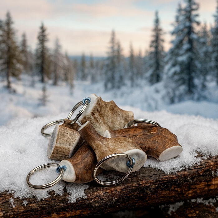 Keksi porte-clé en bois de renne