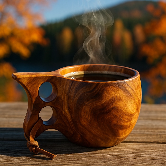 Kuukkeli kuksa en bois de loupe de bouleau 20 cl