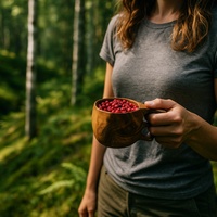 Kuukkeli kuksa en bois de loupe de bouleau 20 cl