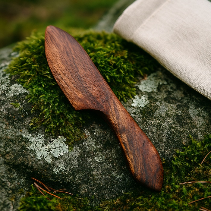 Kirjais birch burl butter knife