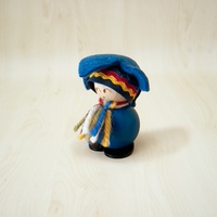 Kanto Sami-Figur aus Holz, blau