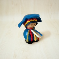 Kanto Sami-Figur aus Holz, blau