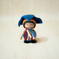 Kanto Sami-Figur aus Holz, blau