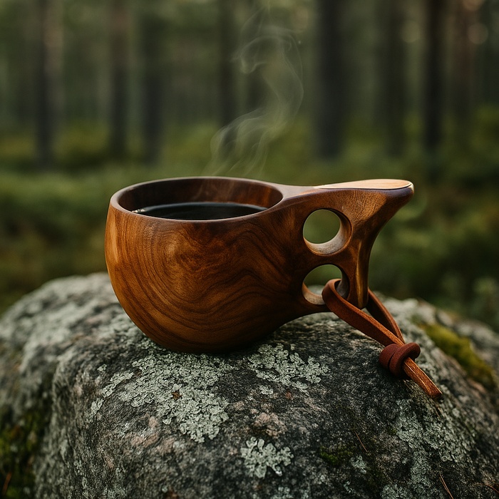 Husky kuksa en bois de loupe de bouleau 25 cl
