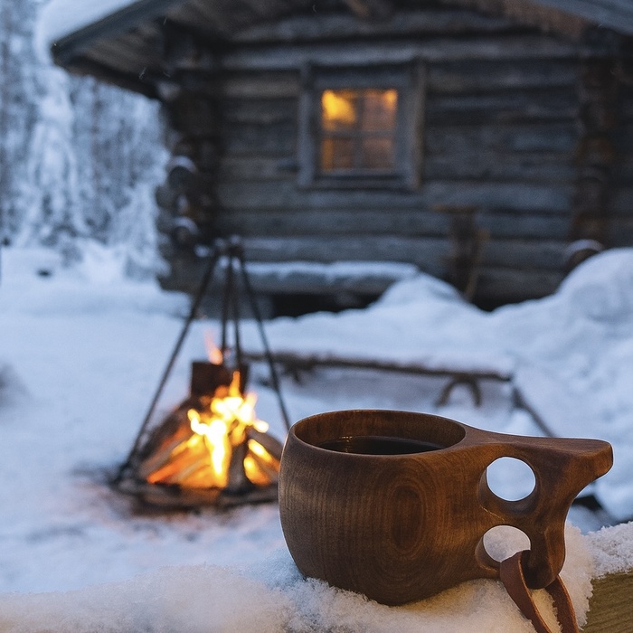 Kukka tazza in legno 20 cl
