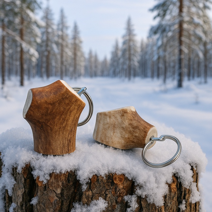 Keksi sleutelhanger van rendiergewei