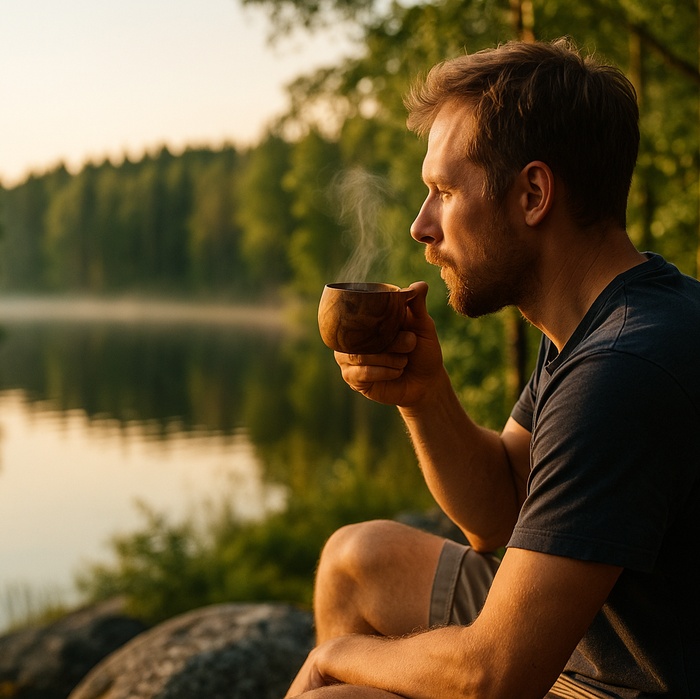 Kuukkeli kuksa en bois de loupe de bouleau 20 cl